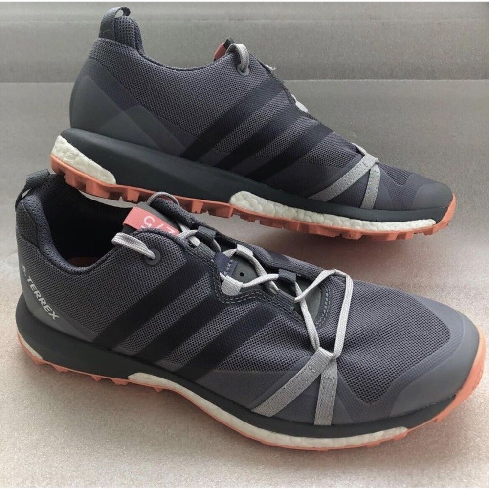 Adidas Terrex Pink Gray Women’s 275 Boost hiking core Sneakers size 9.5